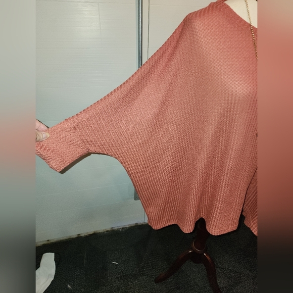 Waffle Terracotta Batwinged Top p2p 22x28 - Picture 6 of 7